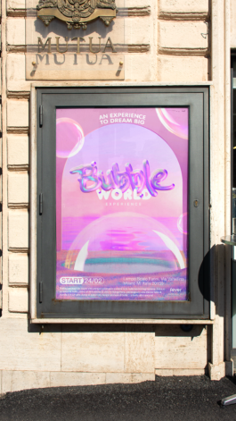 Bubble World Poster Graphic Design Branding
