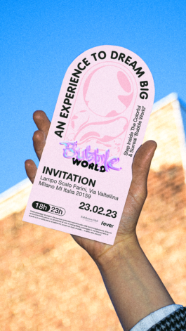 Invitation Bubble World Experience Graphic Design