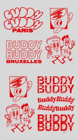 Illustration Typography and Graphic assets for buddy