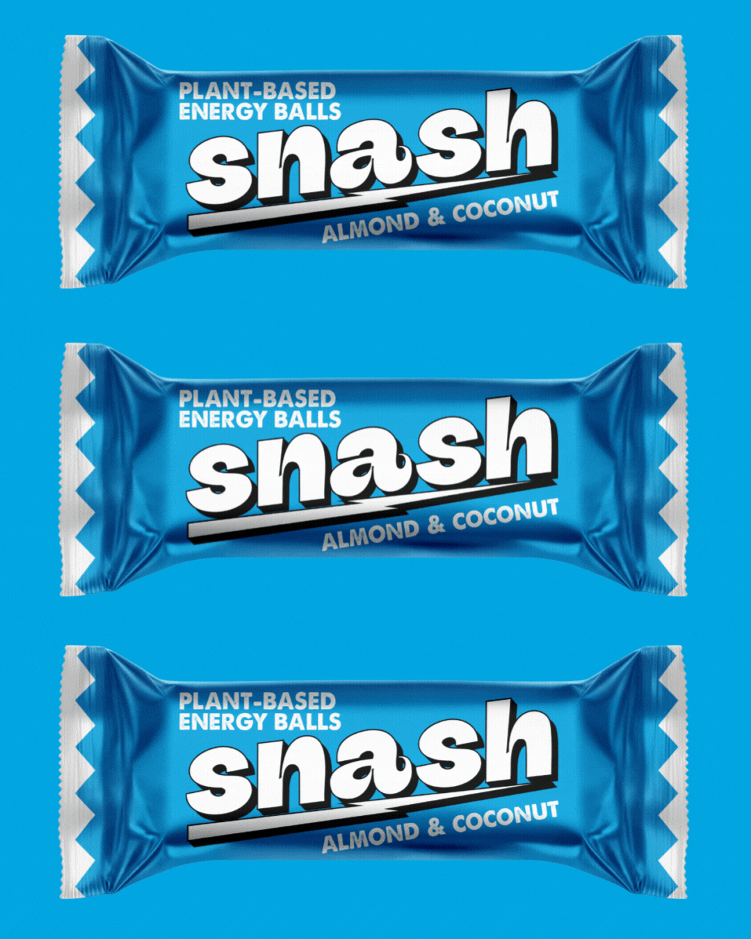 Snash Energy Bars Packaging in motion 