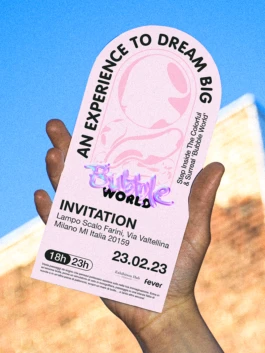Invitation Bubble World planet Experience Graphic Design 